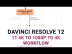 DaVinci Resolve 12 - 11 4K to 1080p to 4K workflow